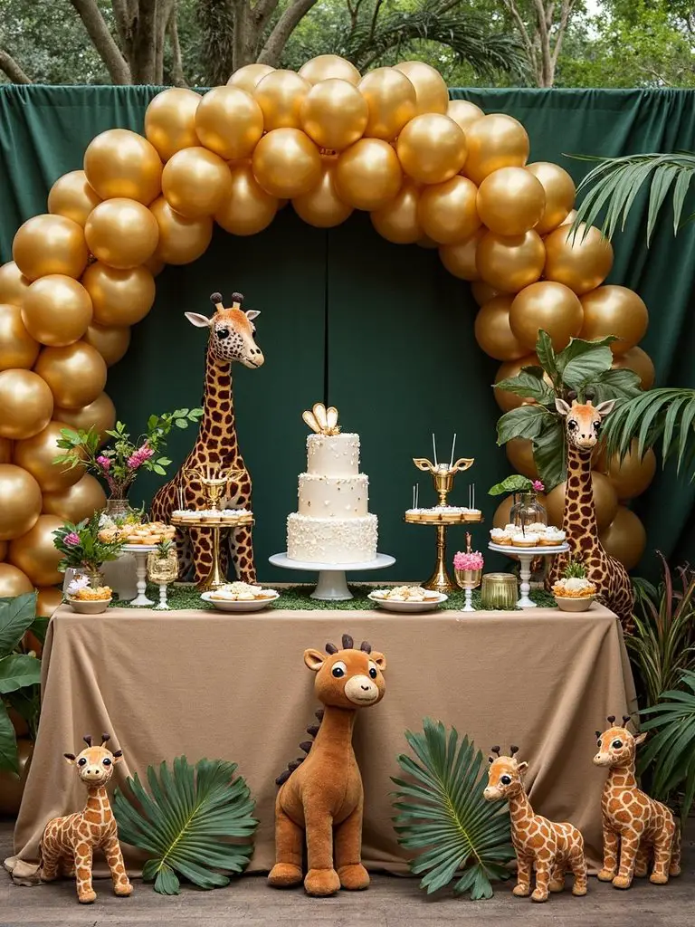 safari photo backdrop setup