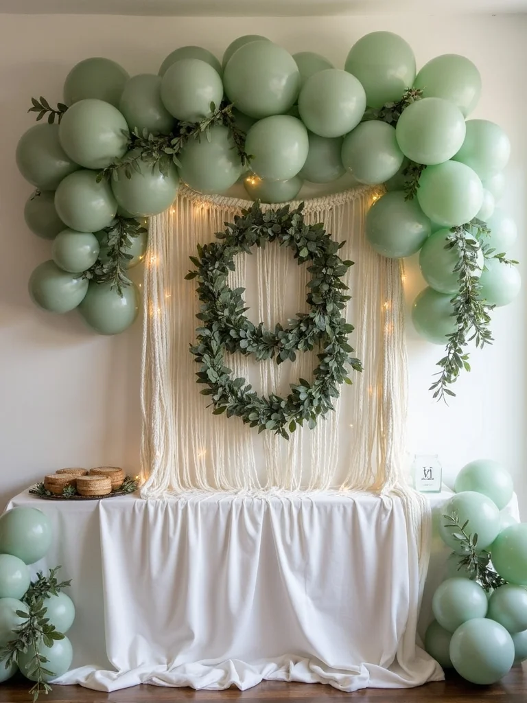 sage green nature backdrop