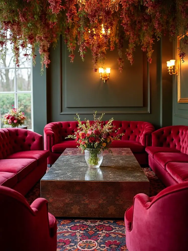 seasonal design elements transform wedding lounge