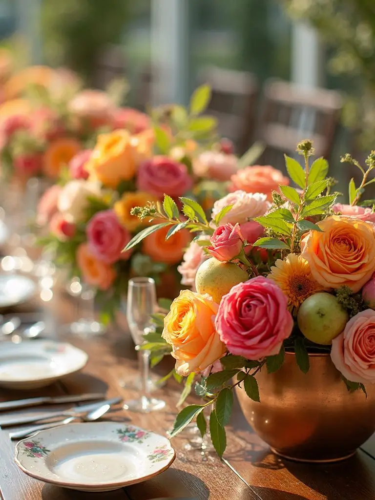 seasonal farm fresh rustic refined wedding decor