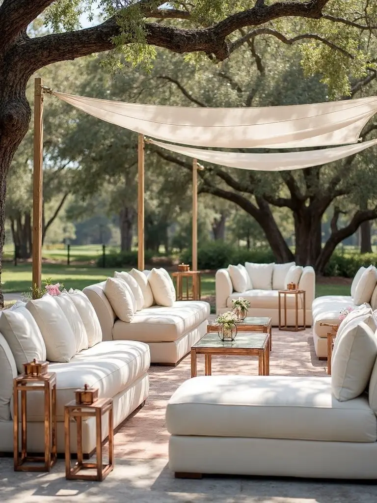 shaded comfortable accessible outdoor lounges