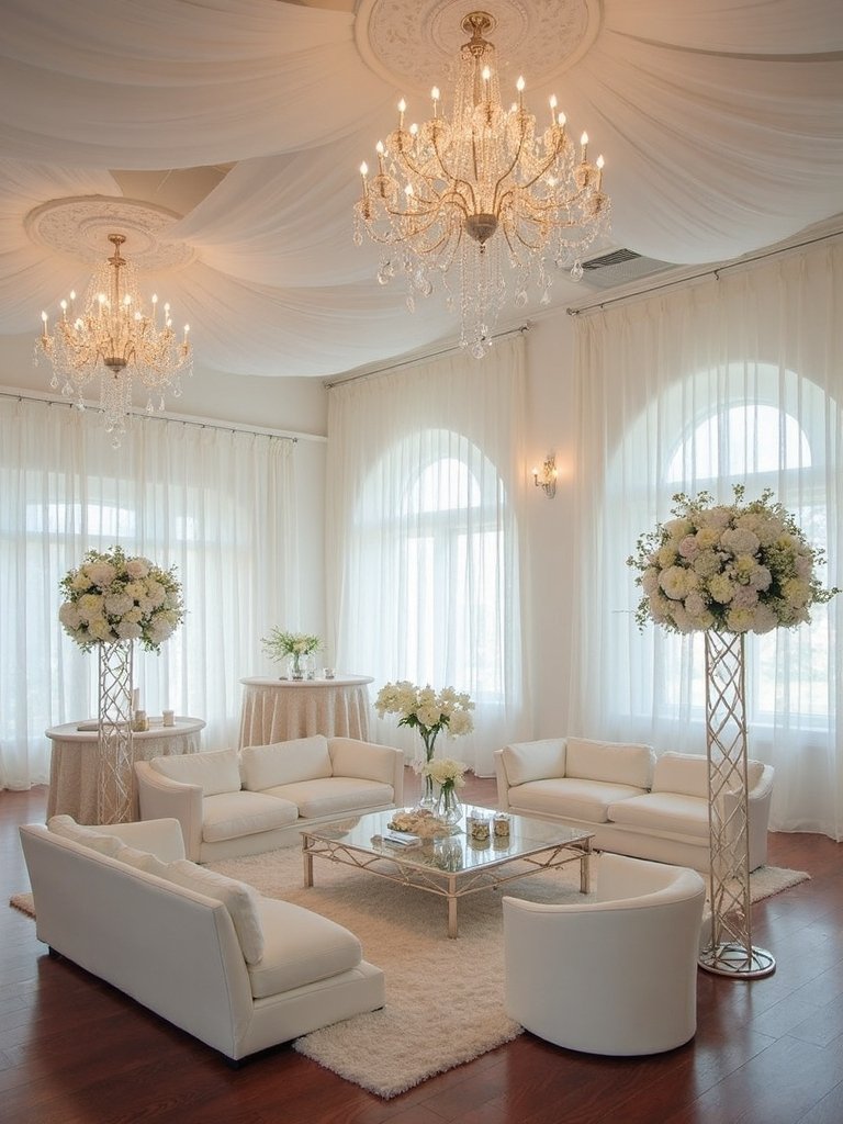sleek modern minimalist wedding lounges