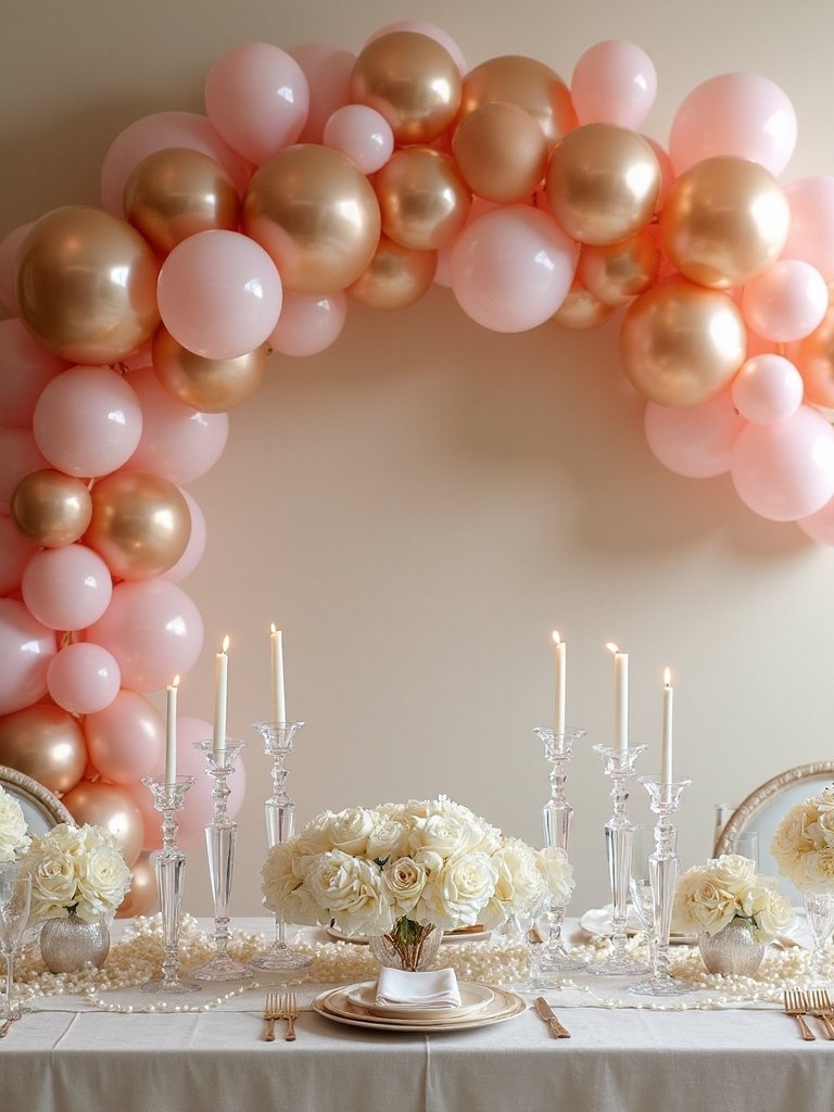sophisticated balloon garland arrangements