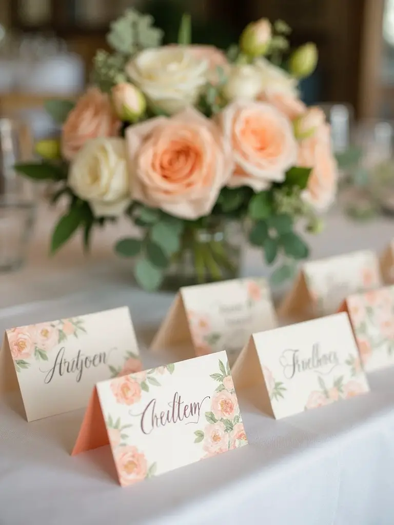 sophisticated dual toned place card designs