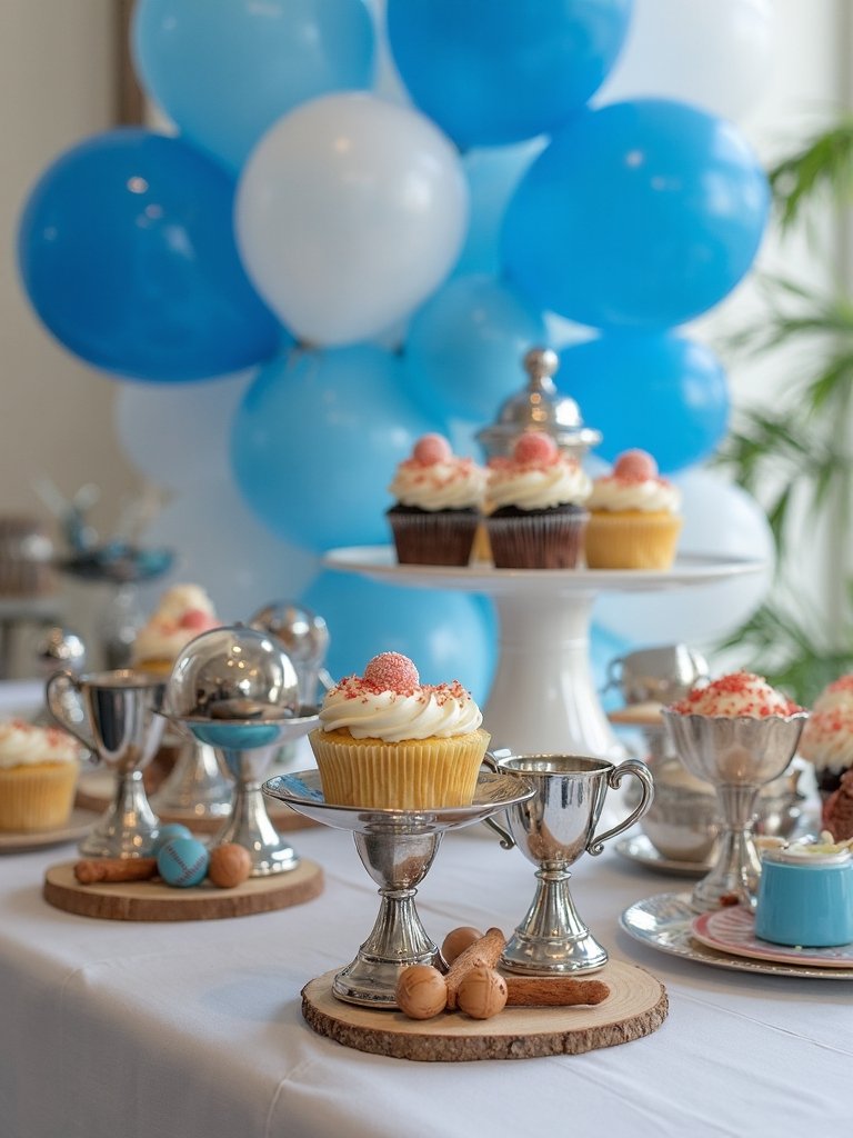 sports themed baby shower decorations