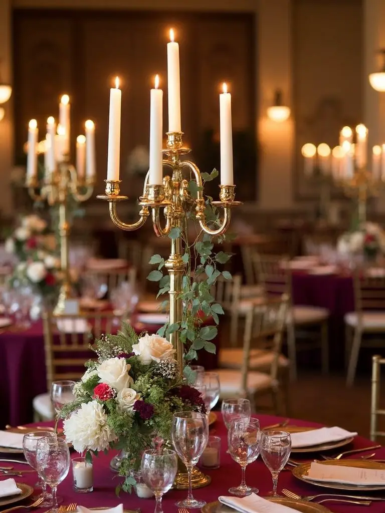 stately elegant statement making gold centerpieces