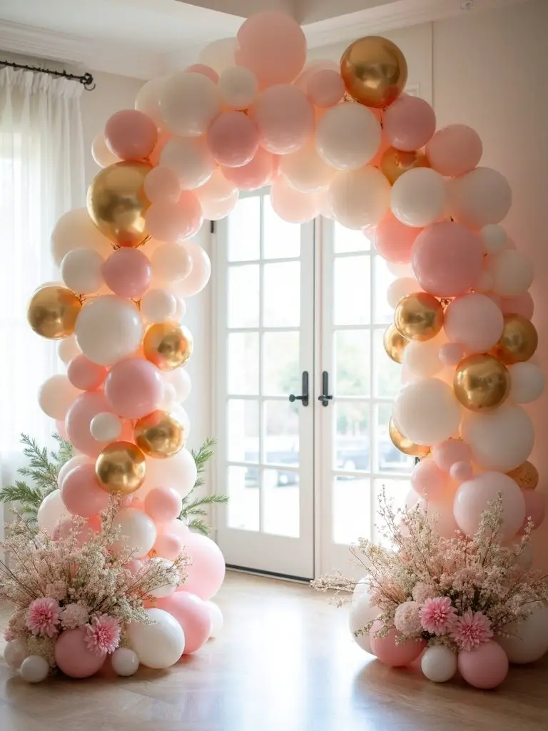 stunning balloon arch entrance