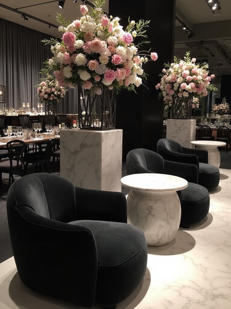 stylish black and white lounge
