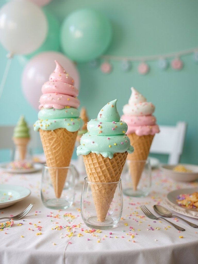 stylish ice cream presentation