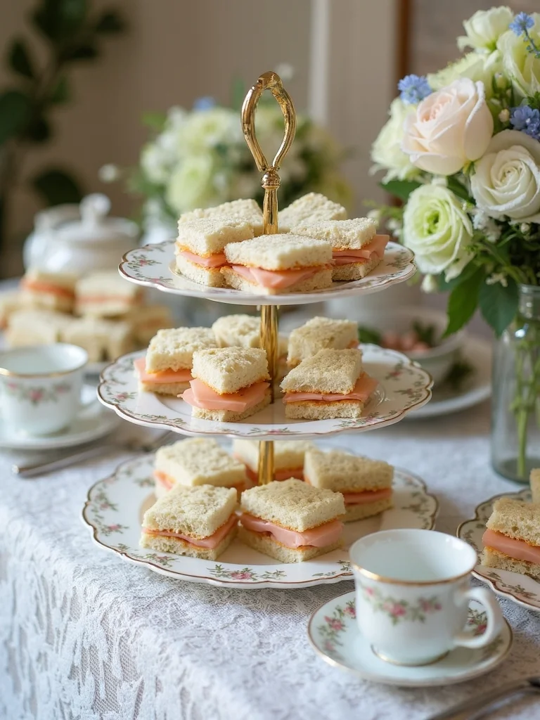 stylish tea sandwich variety