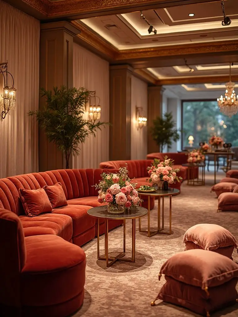 stylish wedding reception lounge seating