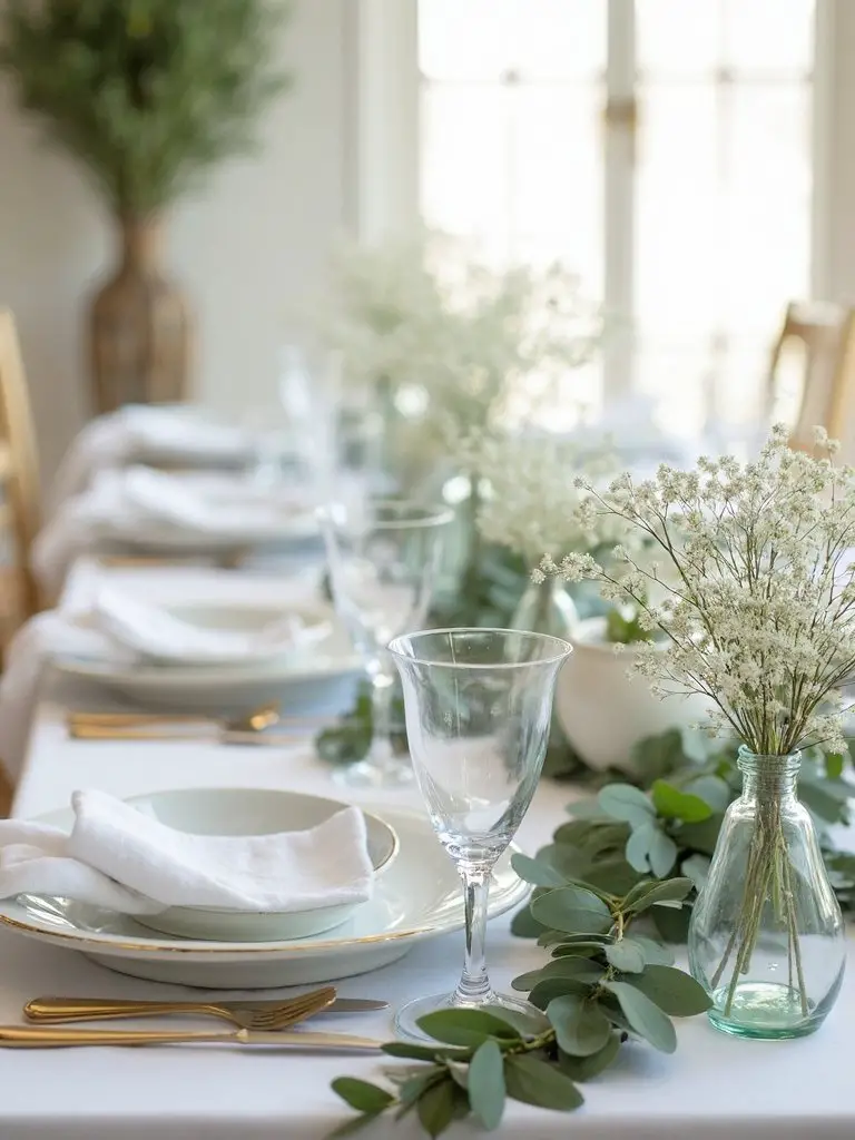 subtle greenery enhances decor