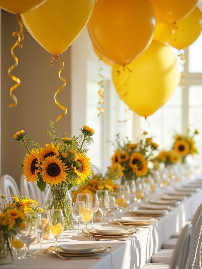 sunny floral centerpiece ideas