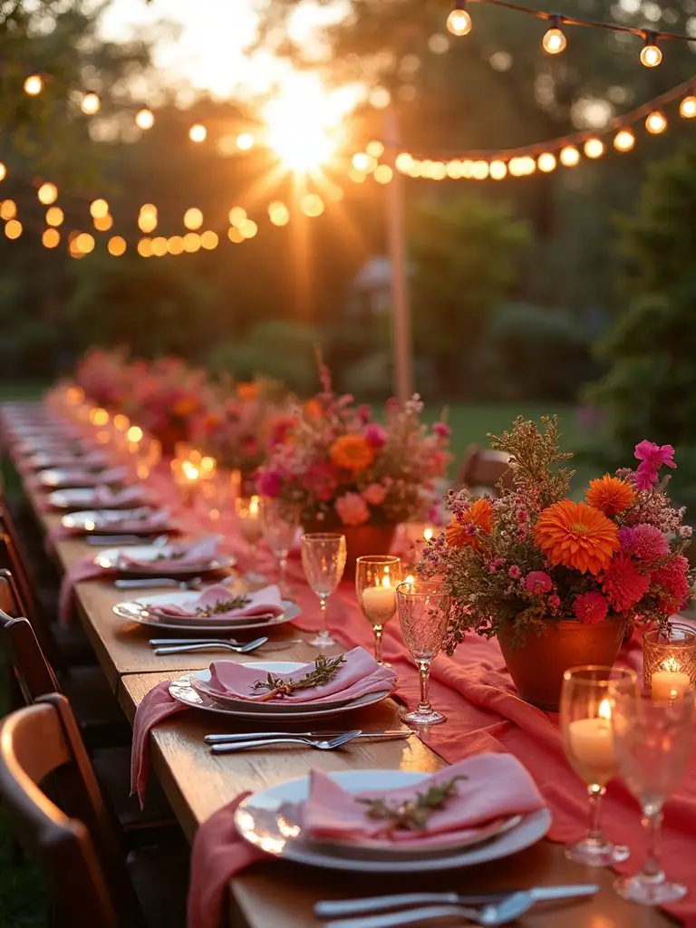 sunset inspired summer celebration color palettes