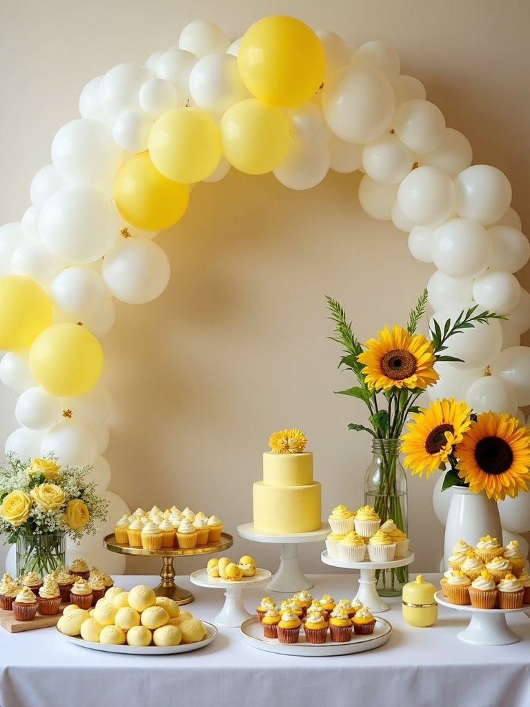 sunshine themed dessert display ideas