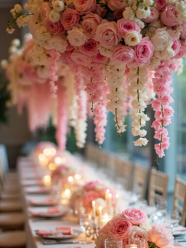 suspended blooming multi level artistic chandelier