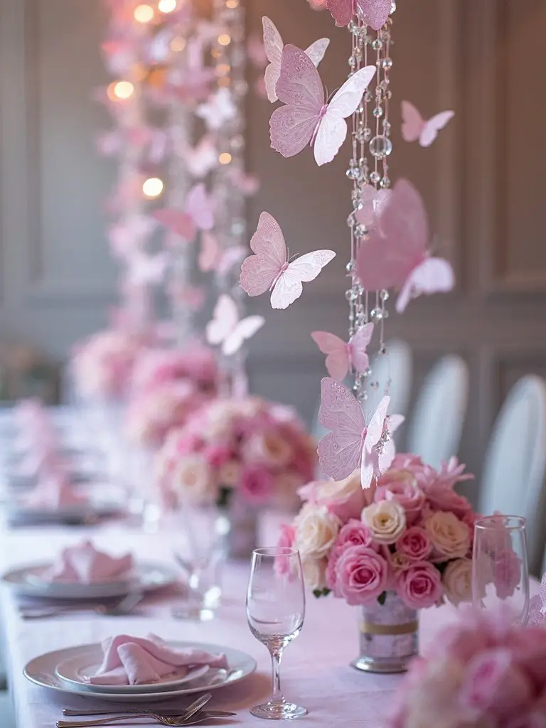 suspended butterfly mobile decorations