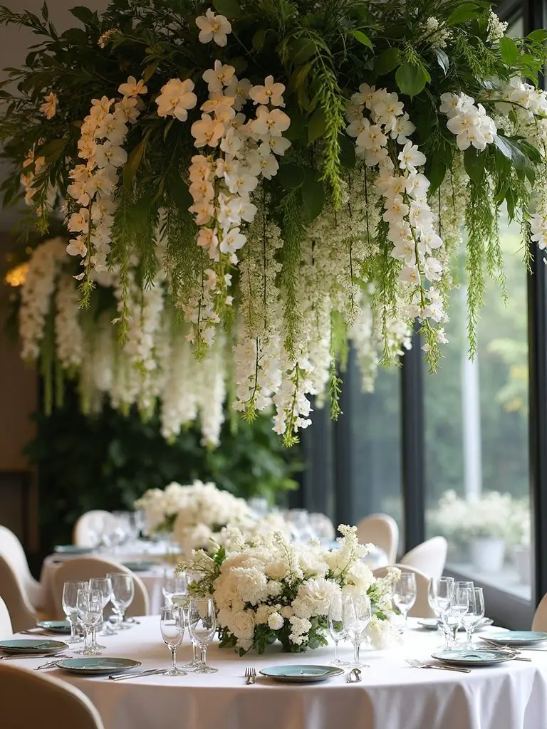 suspended floral garden atmosphere enchantment