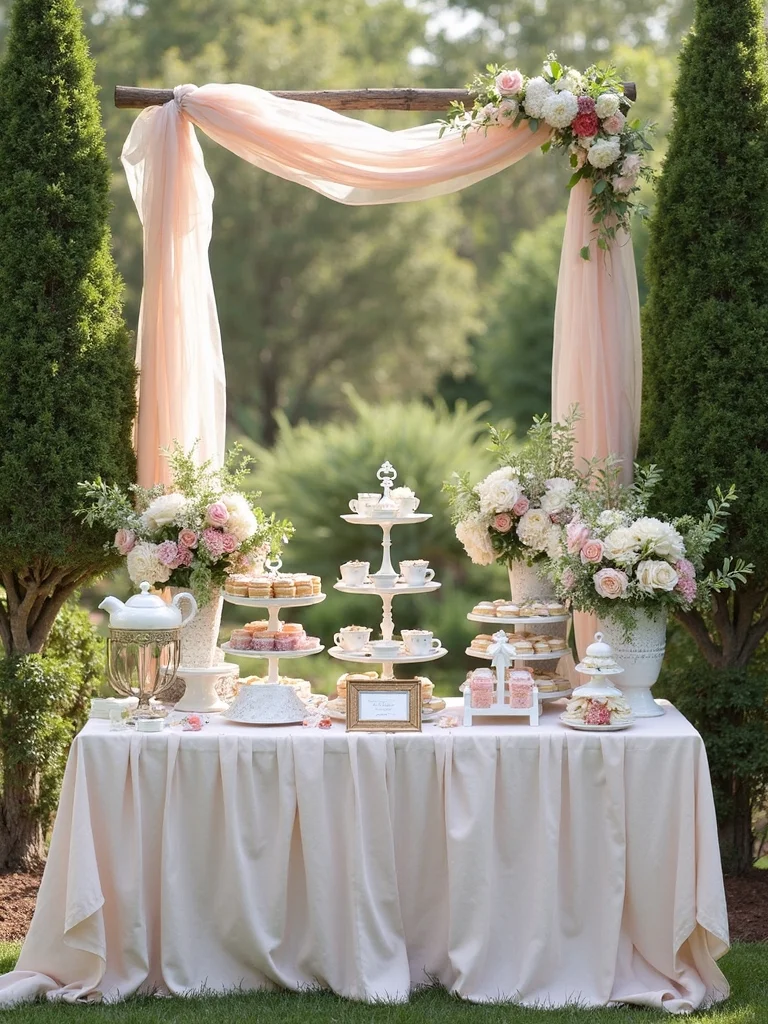 timeless elegant garden tea party