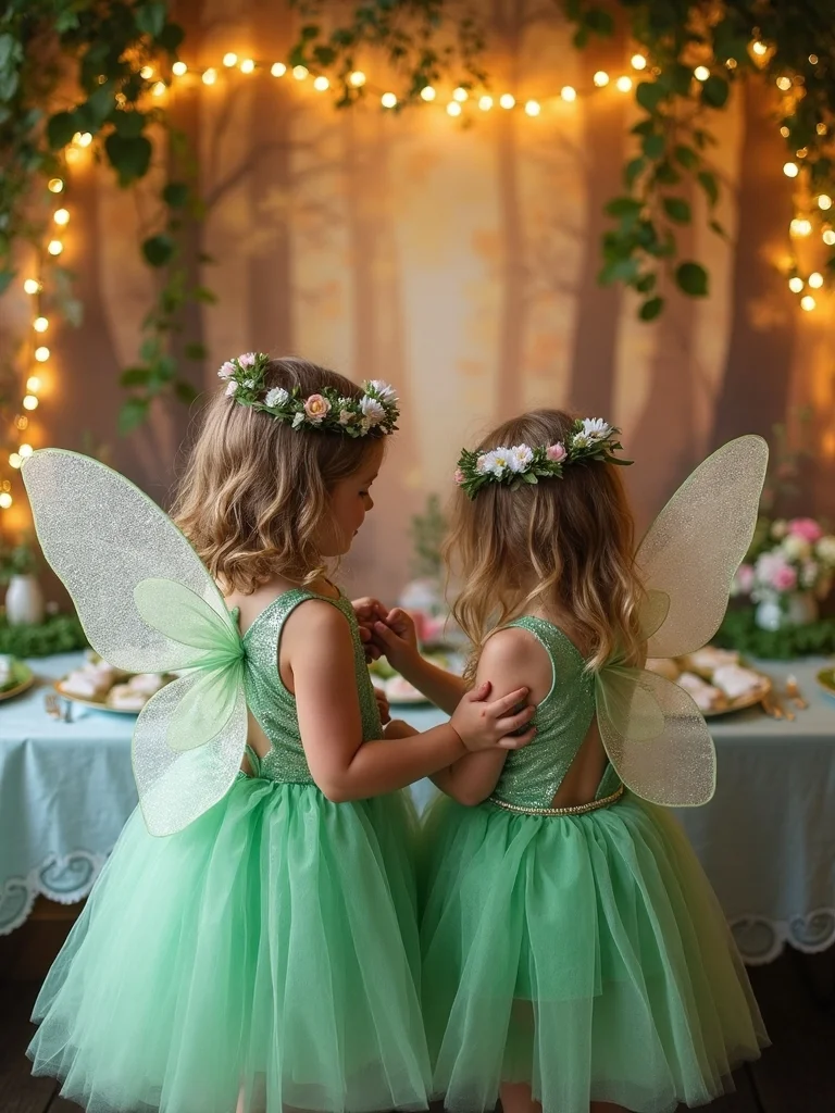 tinkerbell themed dress up station