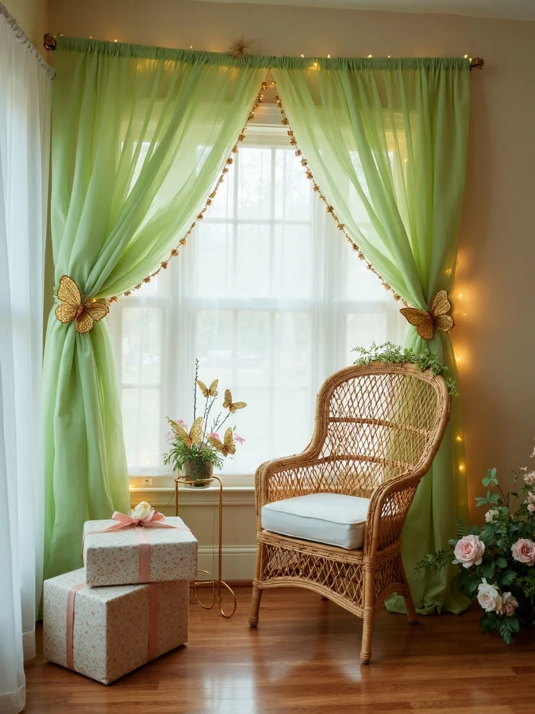 tinkerbell themed magical gift area