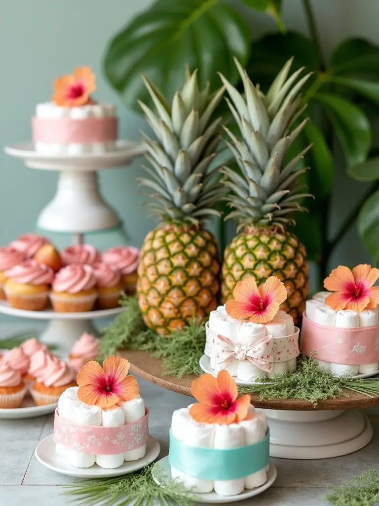 tropical diaper raffle fun