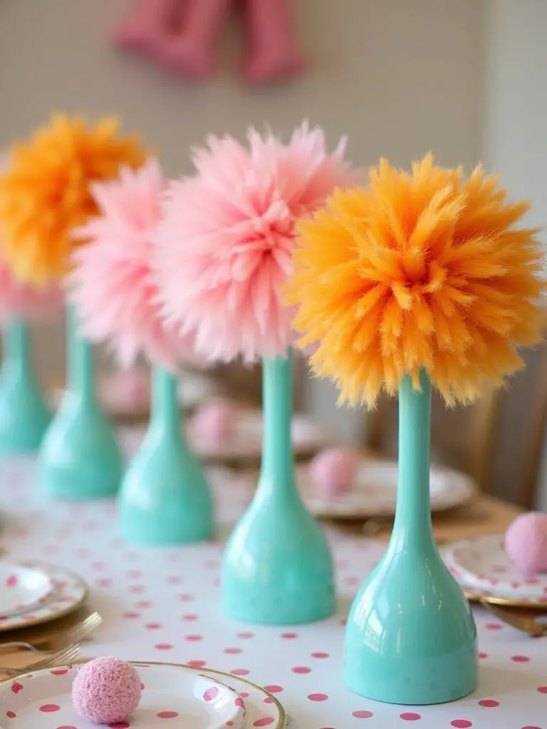 truffula tree centerpieces creation