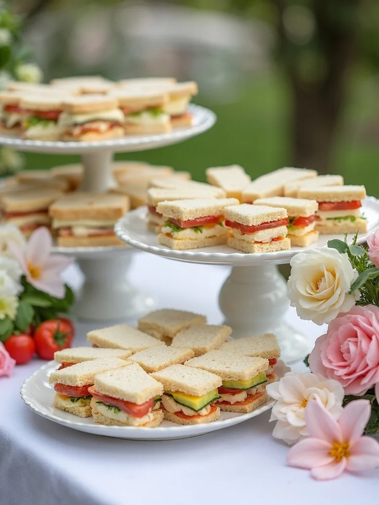turkey veggie finger sandwiches