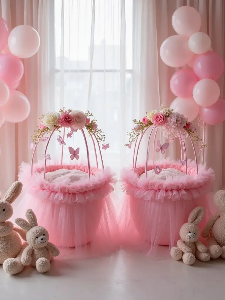 twin girl baby shower