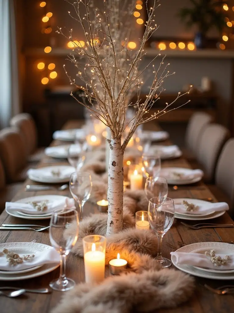 twinkle lights and candles