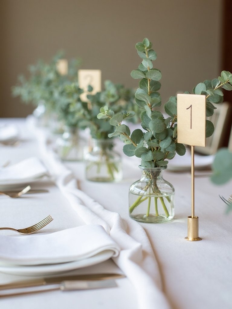 understated modern minimalist table numbers