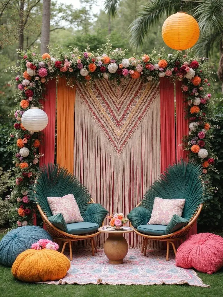 vibrant bohemian cozy earthy