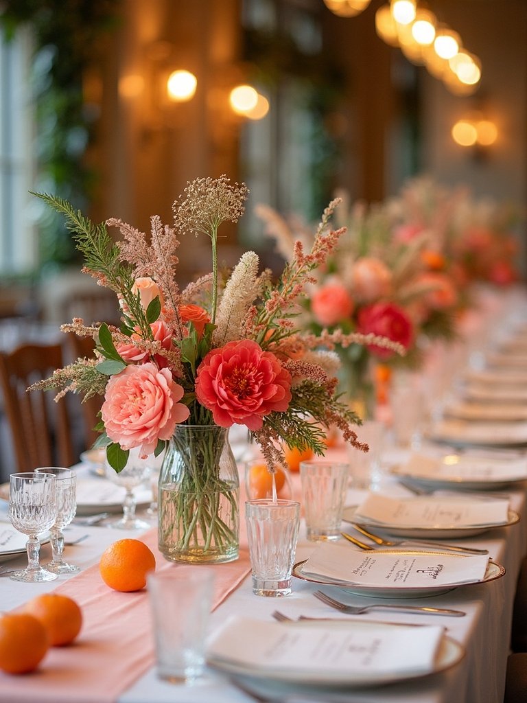 vibrant citrus meets romantic peonies