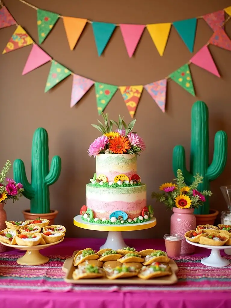 vibrant taco themed decorations