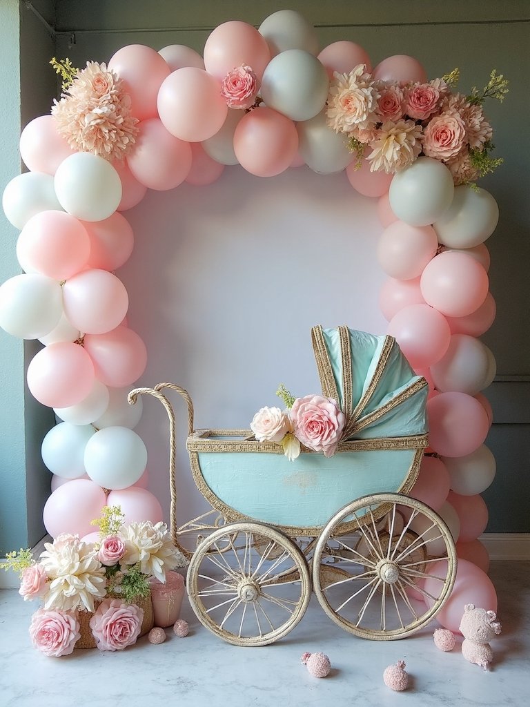 vintage baby carriage photo booth