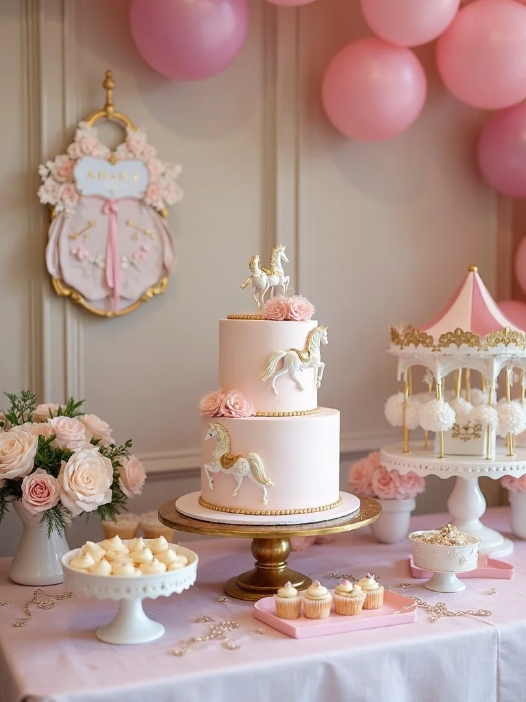 vintage carousel cake design