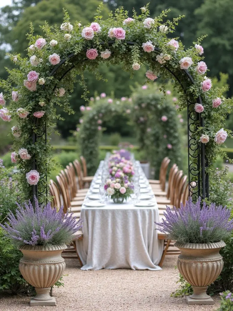 vintage floral arch rustic elegance