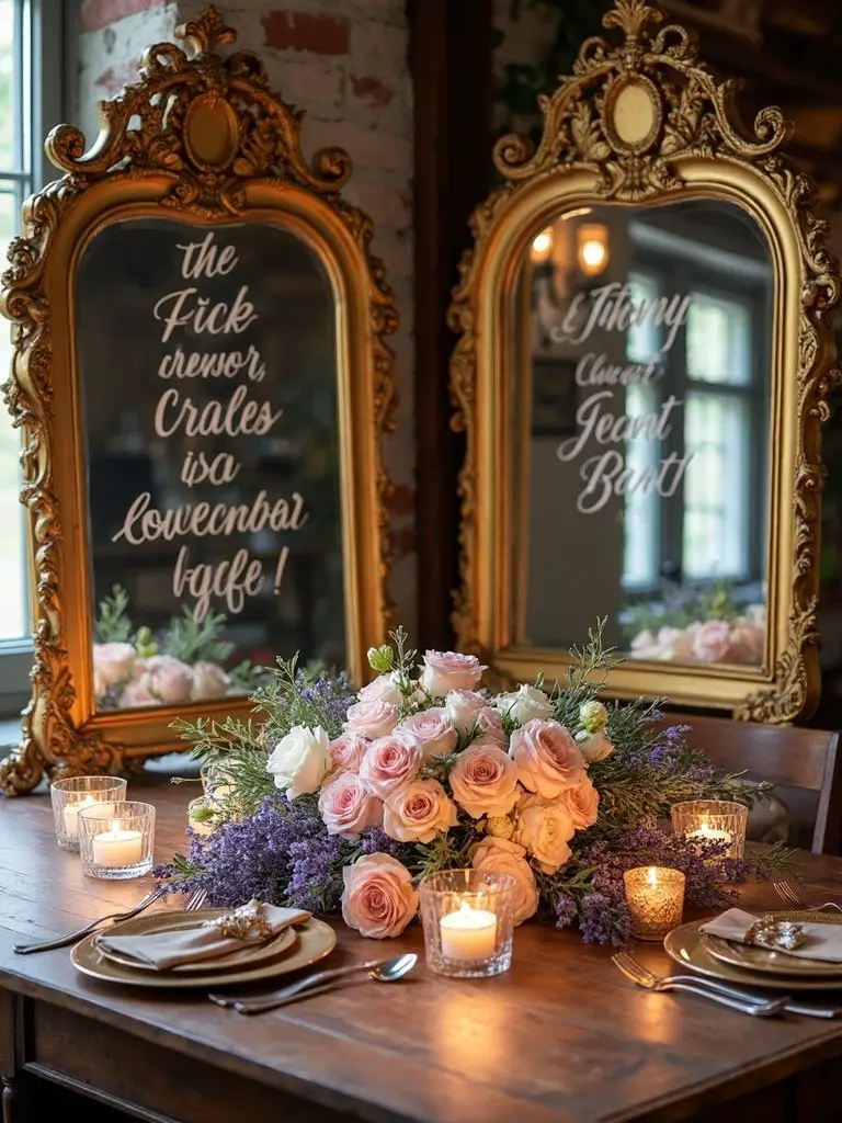 vintage wedding seating chart display