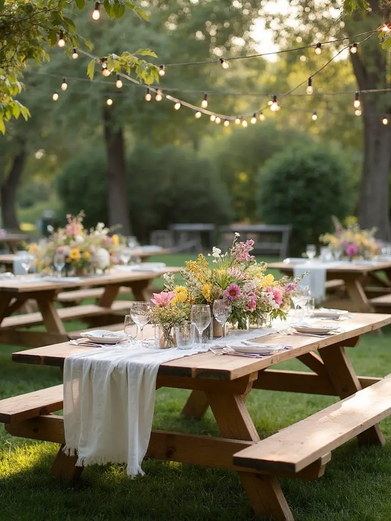 warm inviting personalized picnic wedding