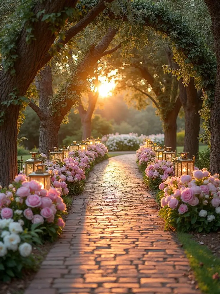 wedding aisle flower decor