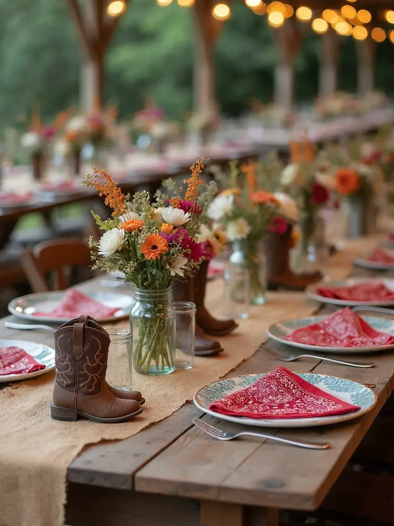 western themed baby shower menu