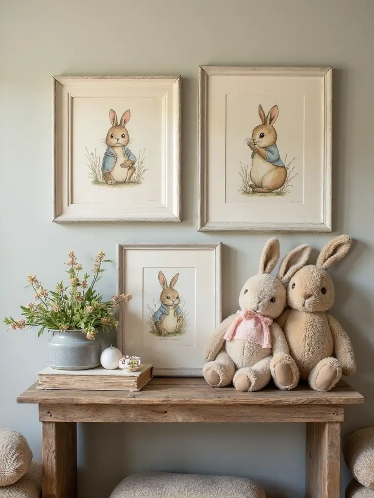 whimsical beatrix potter display