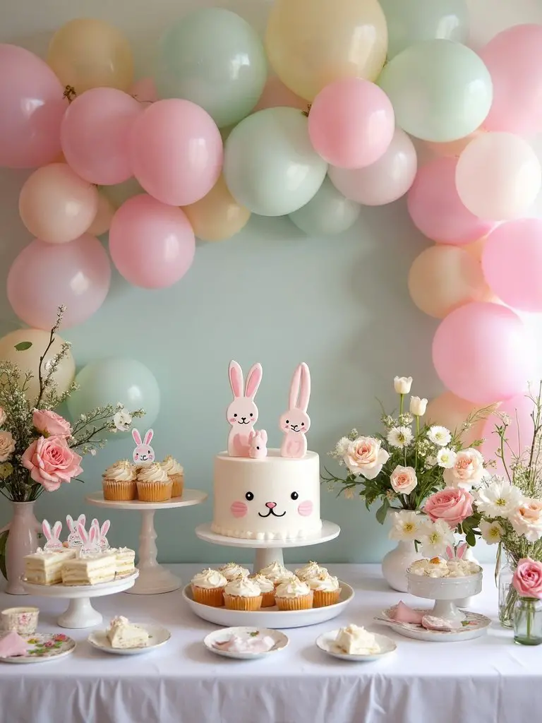 whimsical bunny themed celebration
