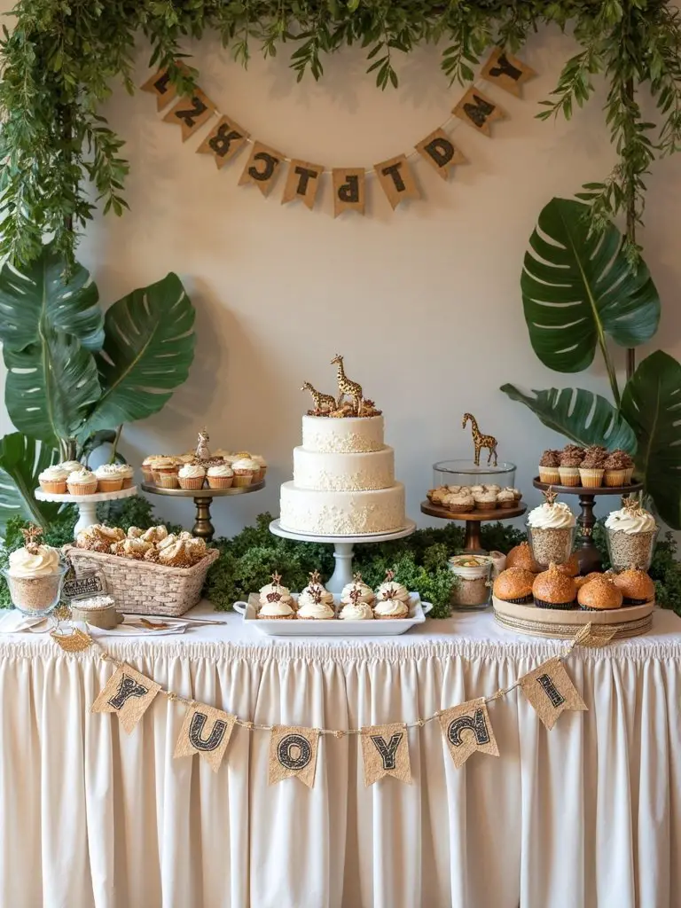 wild safari dessert table