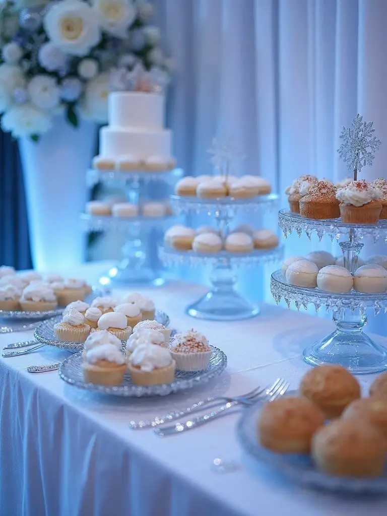 winter wonderland dessert display