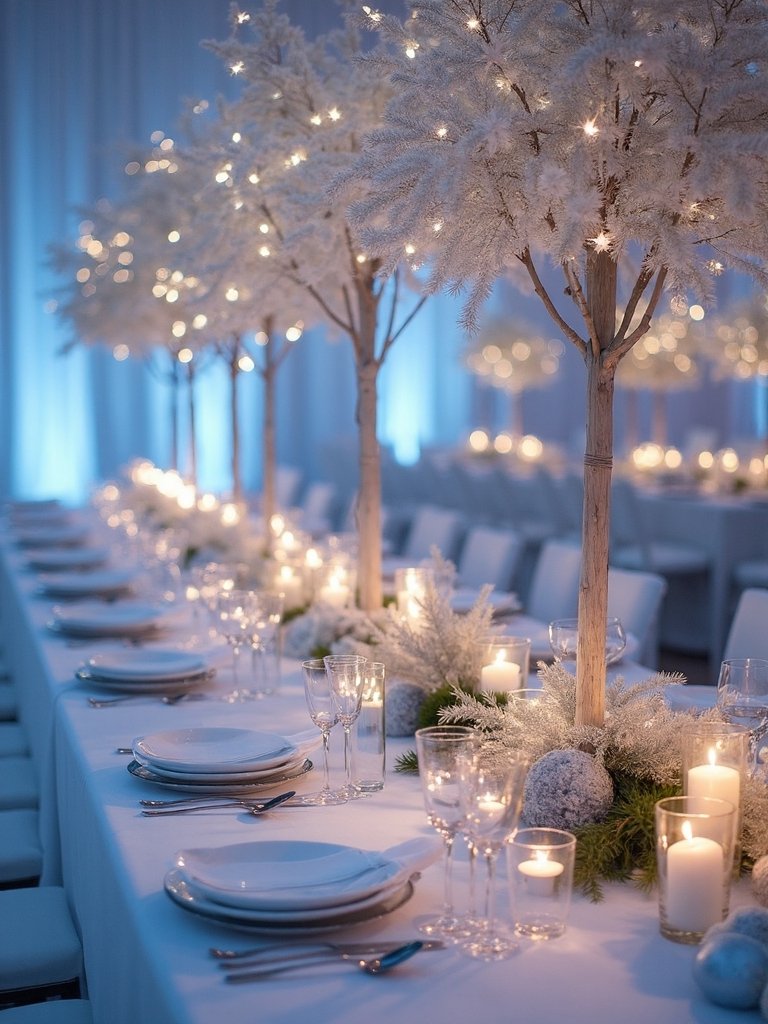 winter wonderland table settings