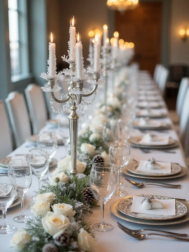 winter woodland aisle decor