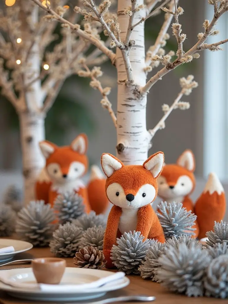 winter woodland animal decor