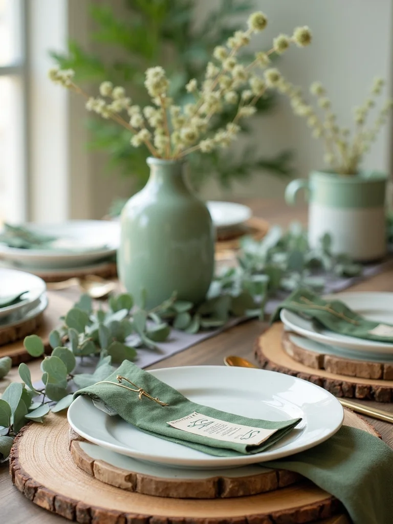 woodland inspired baby shower settings