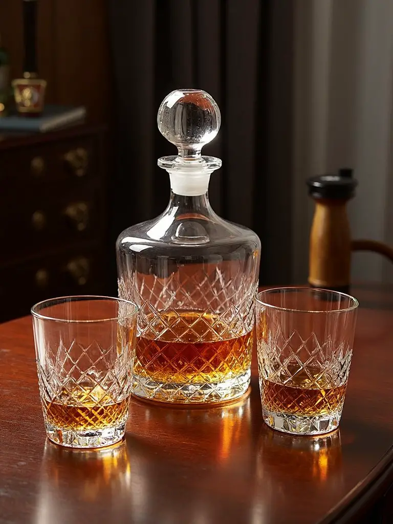 ceremonial personalized premium whiskey decanter set
